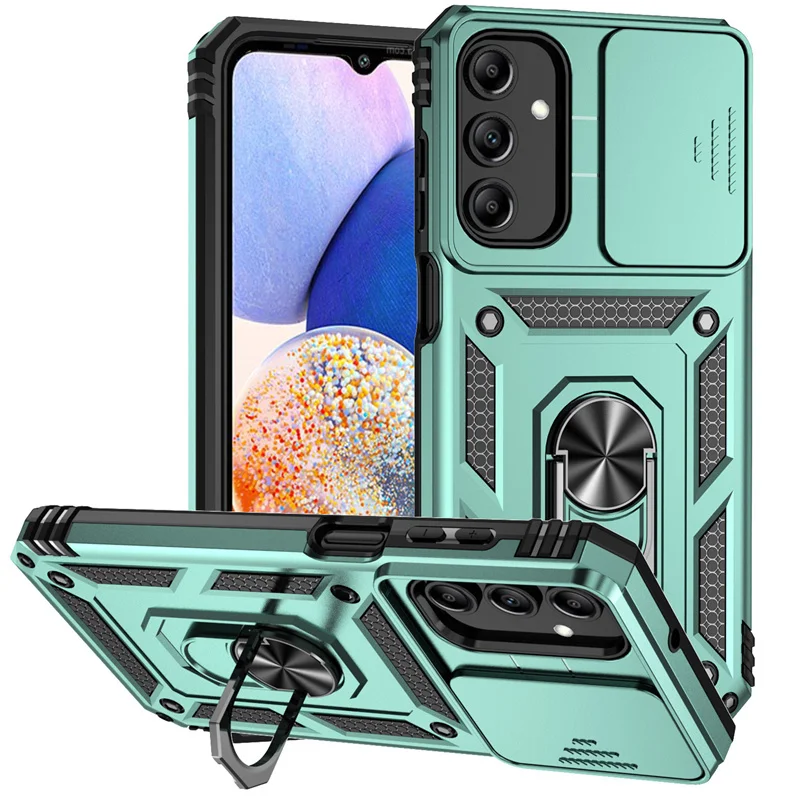 Enhanced Armor Phone Case with Slide Camera Lens Protector for Enhanced Protection and Style