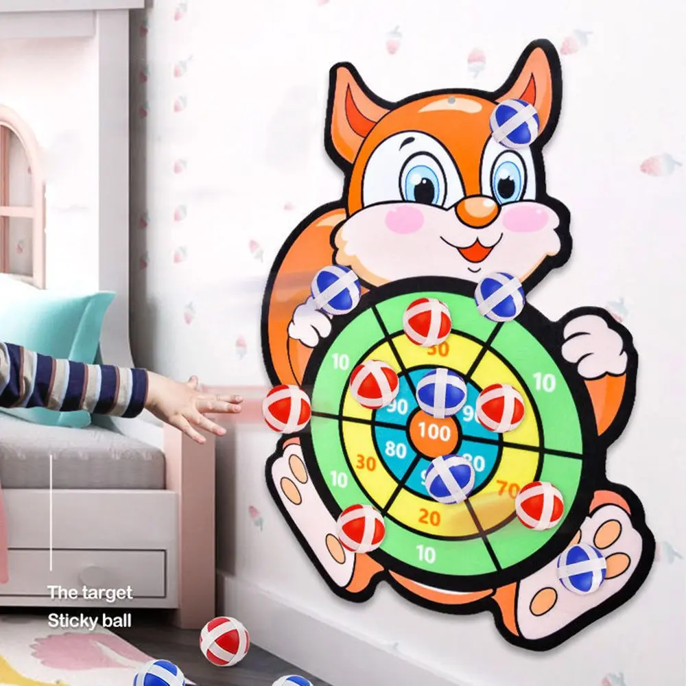 Funny Animals Cloth Indoor Party Outdoor Throw Dartboard  Gift Dart Board Game Target Sports Game Sticky Ball