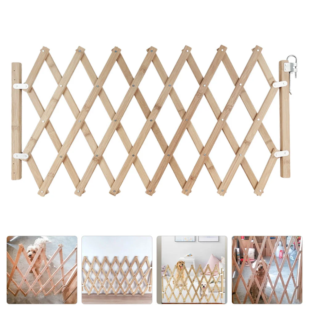 

Wear Resistant Sturdy Convenient Multipurpose Wooden Pet Gate Pet Protector Dog Gate Doorway Pet Gate For Home Door Gift Hallway