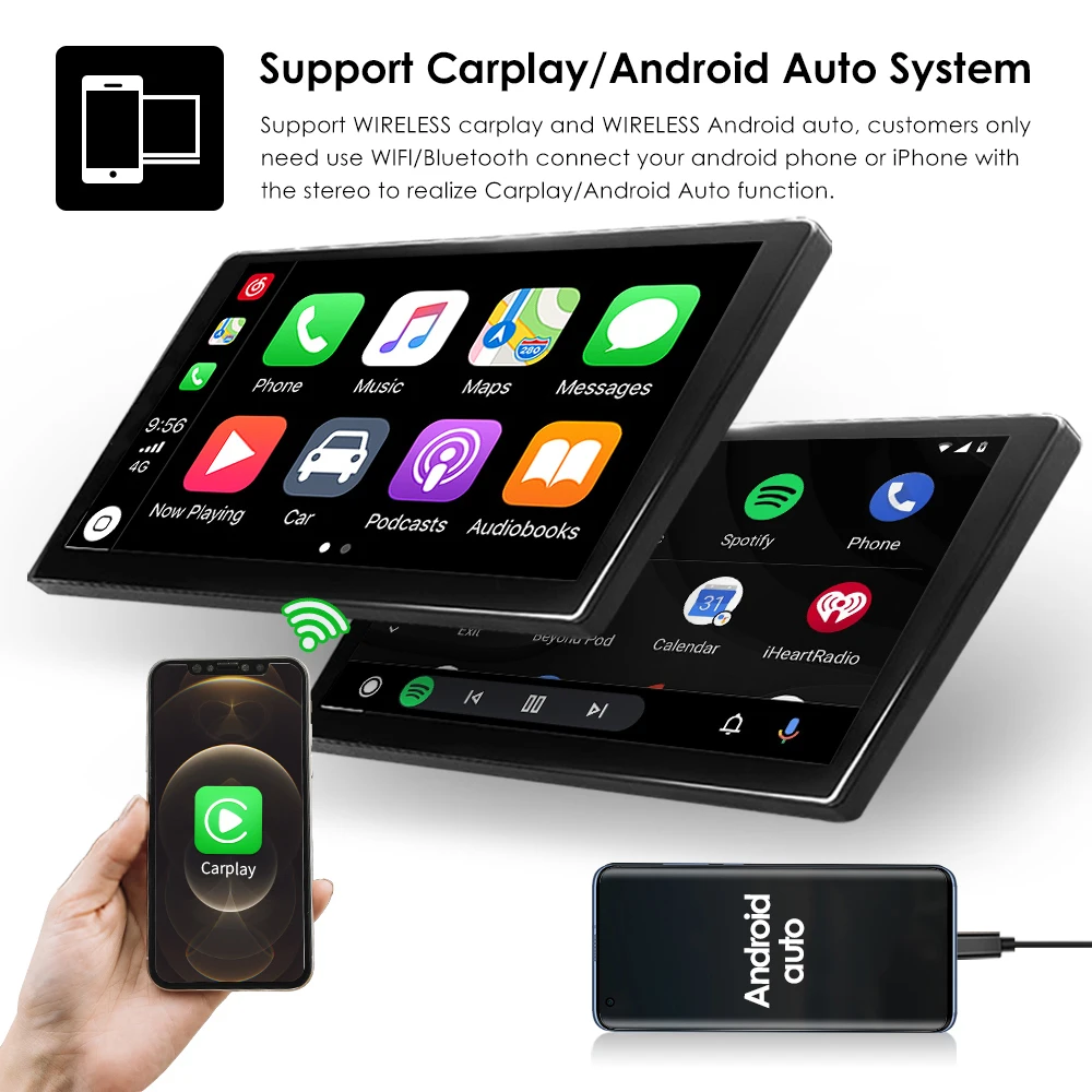 Pantalla Coche Universal Android Auto & Carplay 10,25 pulgadas