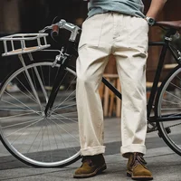 Maden Japanese Retro Cotton Seed Shell Rice White Casual jeans Loose Straight Long Pants Cargo Pants Sweatpants Men Trousers 1