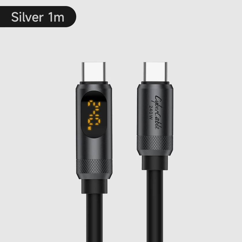 Hagibis USB C to USB C Cable with LED Display - PD 240W Fast Charging Cord