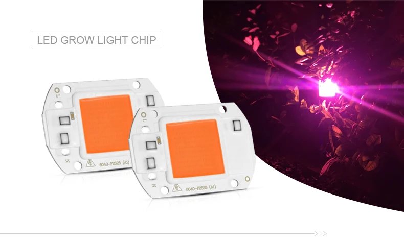 Description Picture 2 of item20W 30W 50W COB LED Chip 220V Smart IC No Need Driver Full Spectrum LED Chip For Spotlight Floodlight Plant Phyto Lamp Beads