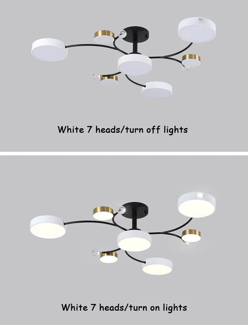 Modern Living Room Ceiling Lamp Bedroom LED Pendant Light Kitchen Ceiling Chandelier Villa Home Decor Light Wholesale fixtures led behind tv