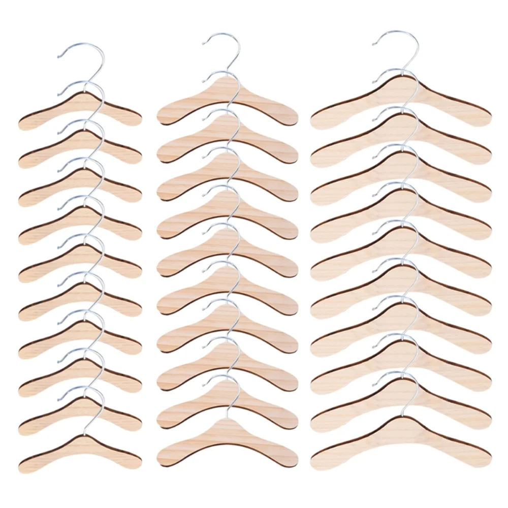 10pcs Wood Dog Clothes Hanger Pet Apparel Hangers for Puppy Kitty Ultra