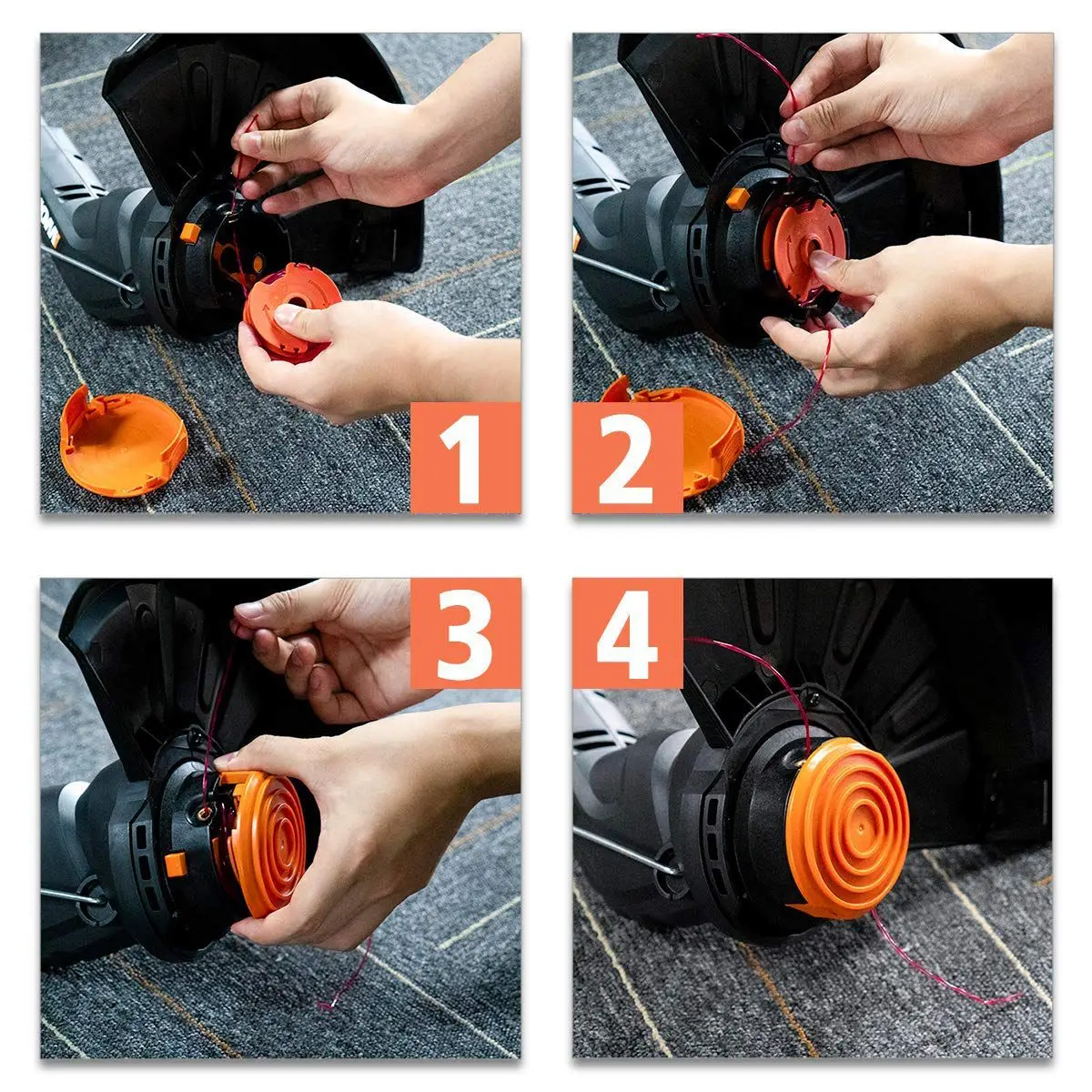 New Weed Eater Replacement Spools for Worx WA0007 WG116 WG119 String Trimmer Edger Spool Line Refills Parts Auto-Feed