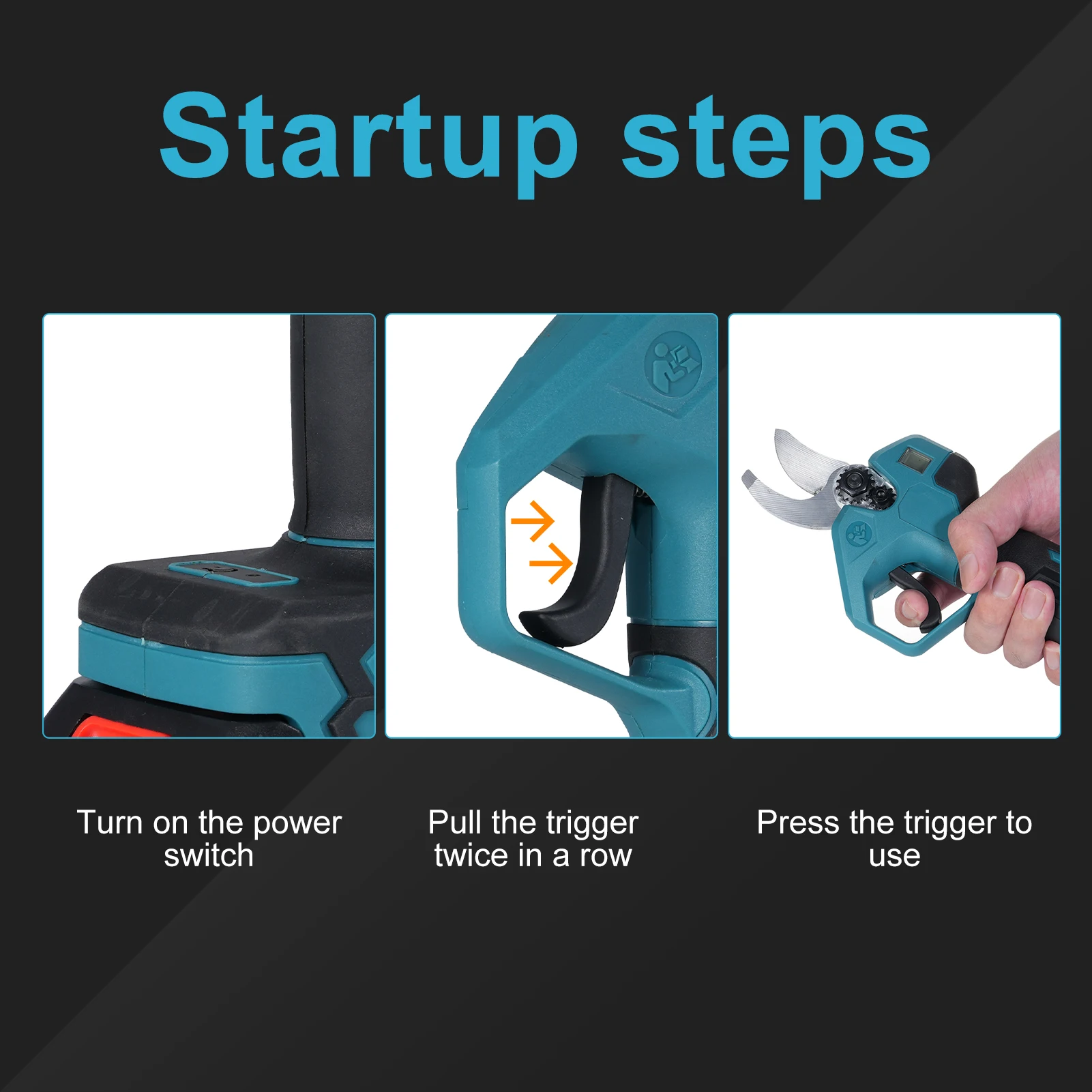 Brushless Electric Pruning Shears with 2pcs 21V 1300mah Battery Portable Pruning Shears with LCD Display 30mm Cutting Diameter