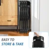 4 Pack Plastic Folding Chairs Stackable Commercial Chairs Portable Event Seating Black Chairs 4