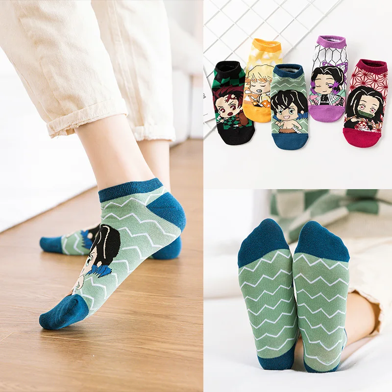 Anime Socks anime socks Demon Slayer Cosplay Costume Sock Men Women Props Accessories
