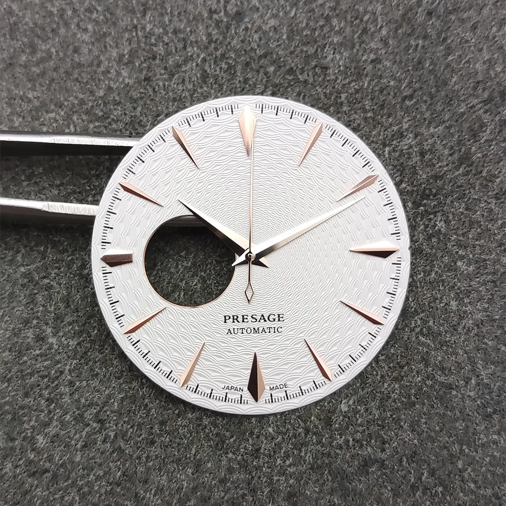 Men's 35mm Textured Watch Dial for NH38 Movement - DIY Watch Face Accessory