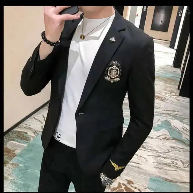 男性と女性のためのラペルジャケット ラペル バッジ 刺embroidered文字 ハイストリートバイカージャケット 23