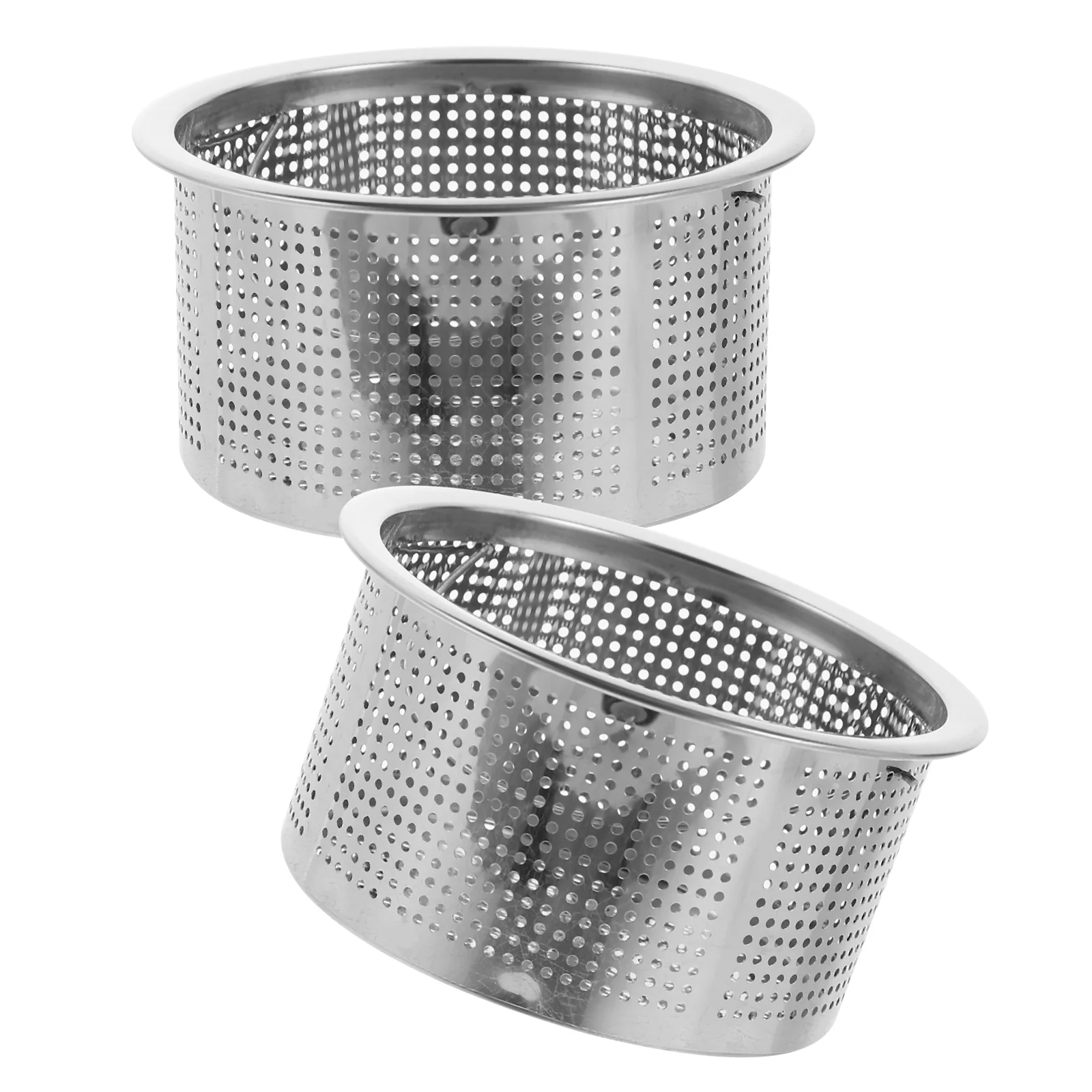 

2 Pcs 304 Stainless Steel Sink Strainer Basket with Handle Strainers for Kitchen Food Filter Stopper