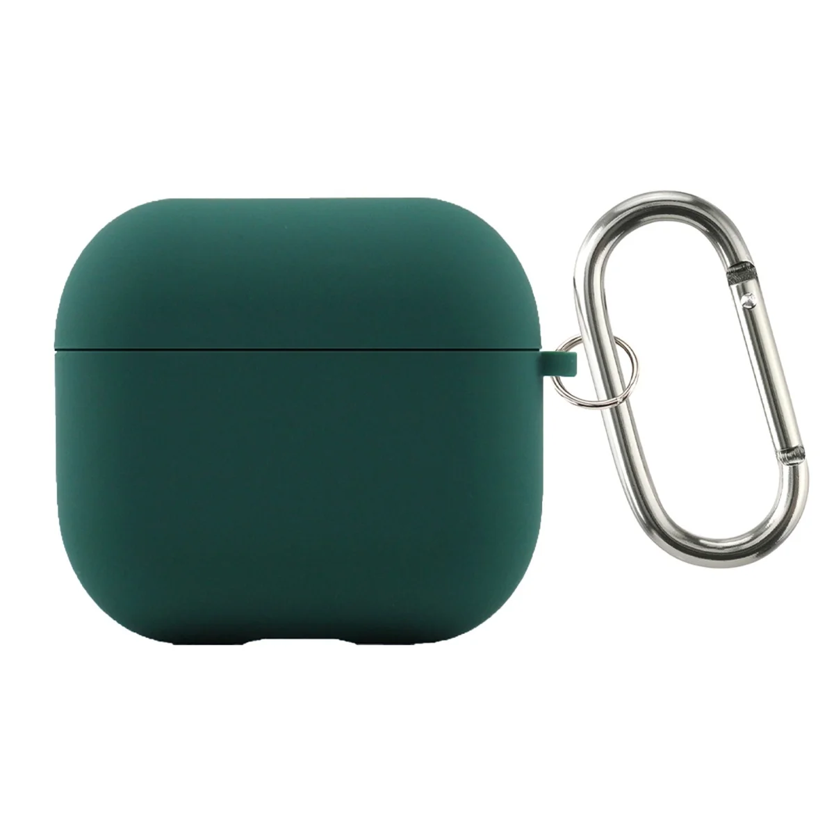 Flocking Silicone Bluetooth Headphone Case with Metal Buckle - Wireless Charging Compatible Cover