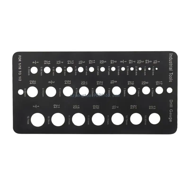 

Black Gauges Drill Gauge 29 Sizes Indexes Bolt Wire Diameter Bit Hanging Hole