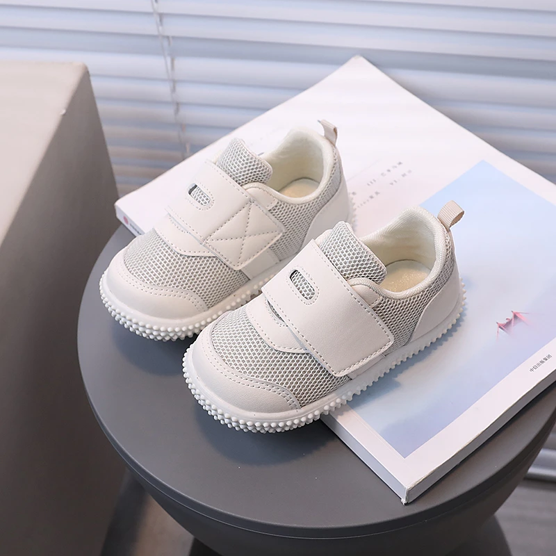 Children Casual Shoes Air Mesh Non-slip Beathable Black Beige Kids Sneakers Autumn Unisex Running Toddler Boys Girls Tennis Shoe 4