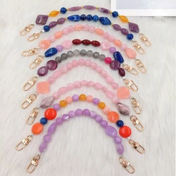 New Fashion Woman Handbag Accessory Chain Detachable Replacement White Beige Grey Bead Strap Women Shoulder DIY Resin Bag Chain