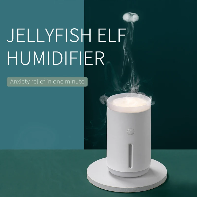 Dynamic Jellyfish Air Humidifier 350ml Essential Oil Diffuser Smoke Ring Quiet Home Office Humidifying Sprayer 1