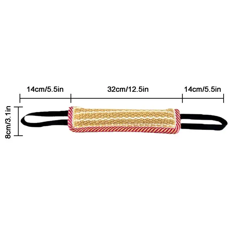 Dog Tug Toy Pet Bite Jute Tug Pillow With 2 Rope Handles Medium Large Dogs Training Toys for Malinois Pet Interative toy 6