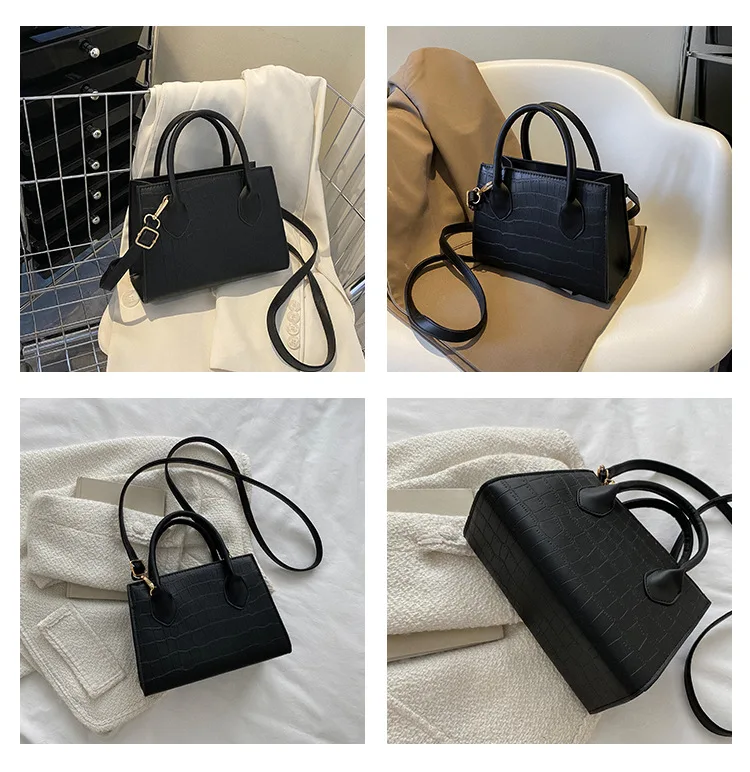 Sac à Main Vintage Femme Ausing - Bandoulière En Cuir PU Style Rétro - Dimensions 26x6x14 Cm - Avec Poche Intérieure Zip