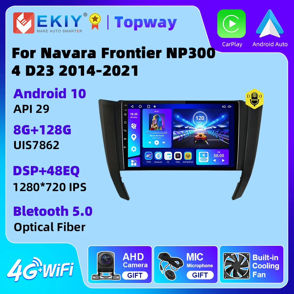 

EKIY Android 10 Car Radio For Nissan Navara NP300 Frontier 2014-2021 GPS Navigation 4G WIFI Auto Carplay DSP No DVD Player