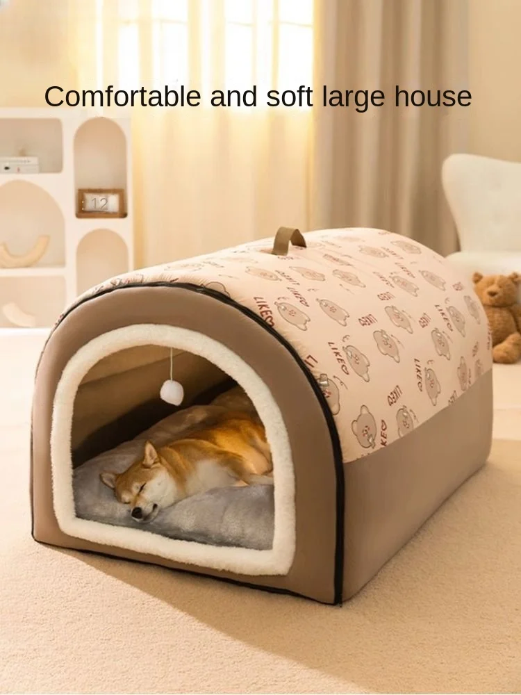 

Dog kennel four seasons general tent net red cat kennel dog mattress winter pet supplies sense of security sleep warm