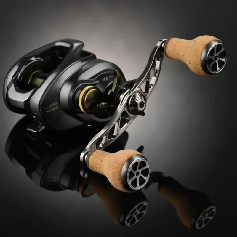 Gomexus Manivela de Carrete 100mm para Shimano Antares Daiwa Steez Ryoga  Abu Garcia Revo Baitcasting Reel CNC Doble Handle Aluminio