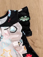 Ensemble de 2 robes d'été simples et tendance pour filles, robe mi-longue à col rond et manches bouffantes, imprimée de fleurs et de cœurs, taille cintrée, vêtements polyvalents pour filles, tenues rétro élégantes pour jeunes filles, vêtements d'extérieur pour jeunes filles 4
