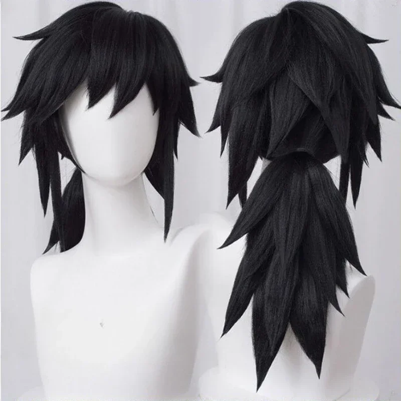 

Giyuu Tomioka Giyu Demon Slayer Kimetsu No Yaiba Black Heat Resistant Hair Cosplay Costume Wig