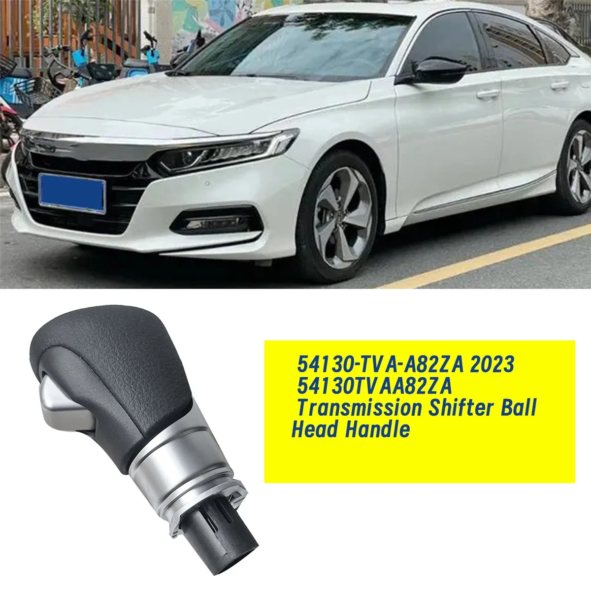 혼다 어코드 2018-2023 용 변속기 시프터 볼 헤드 핸들, 54130-TVA-A82ZA, 54130TVA82ZA
