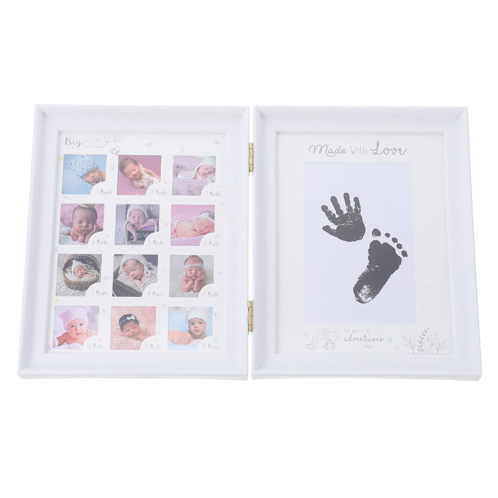 

Ink Pad Photo Frame Set Table Footprint Desktop Picture Infant Holder Ornament Growth Recorder Creative