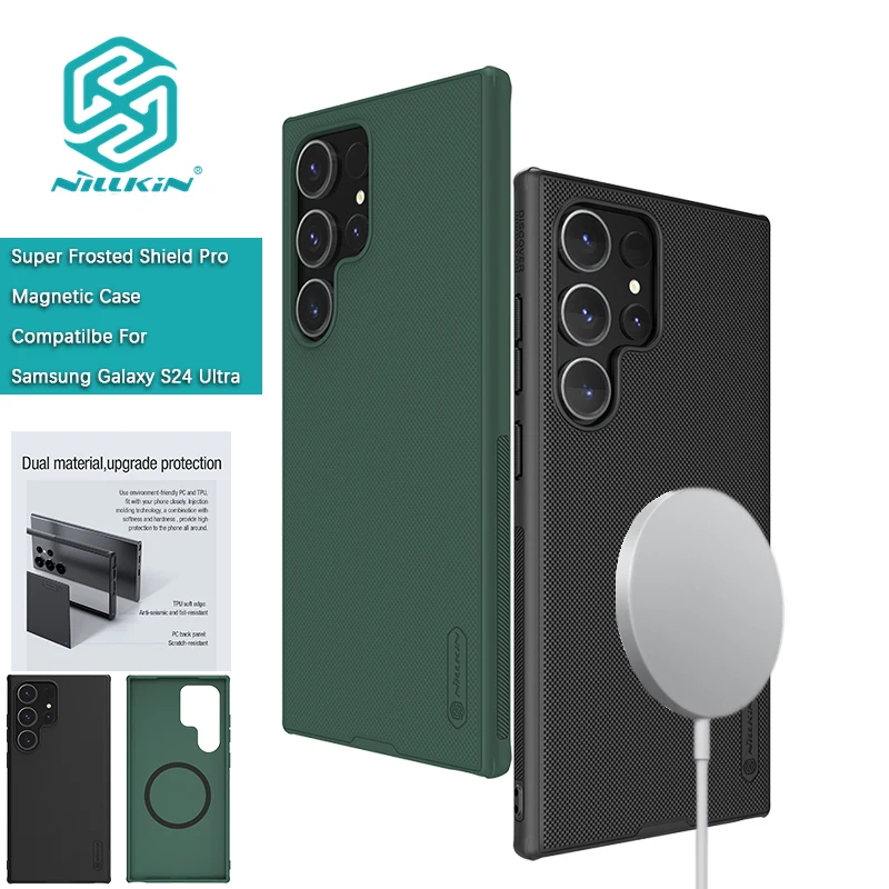 

Суперматовый защитный чехол Nillkin для Samsung Galaxy S24 Ultra S23 + S24 Plus S22Ultra S24 S23, Магнитный защитный чехол для телефона