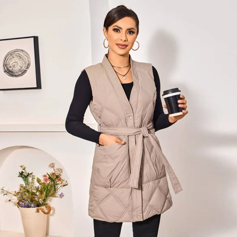 

Жилет женский утепленный на хлопковом наполнителе, легкий жилет без рукавов, верхняя одежда, большие размеры, зима-осень