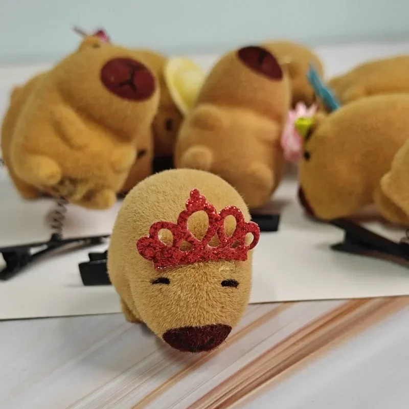 Kawaii Bow Tie Little 3D Capybara Hairpin Spring Clip Duckbill Clip Bangs Clips Side Clips 10-100PCS Headwear Hair Accessories hair accessories hair clips