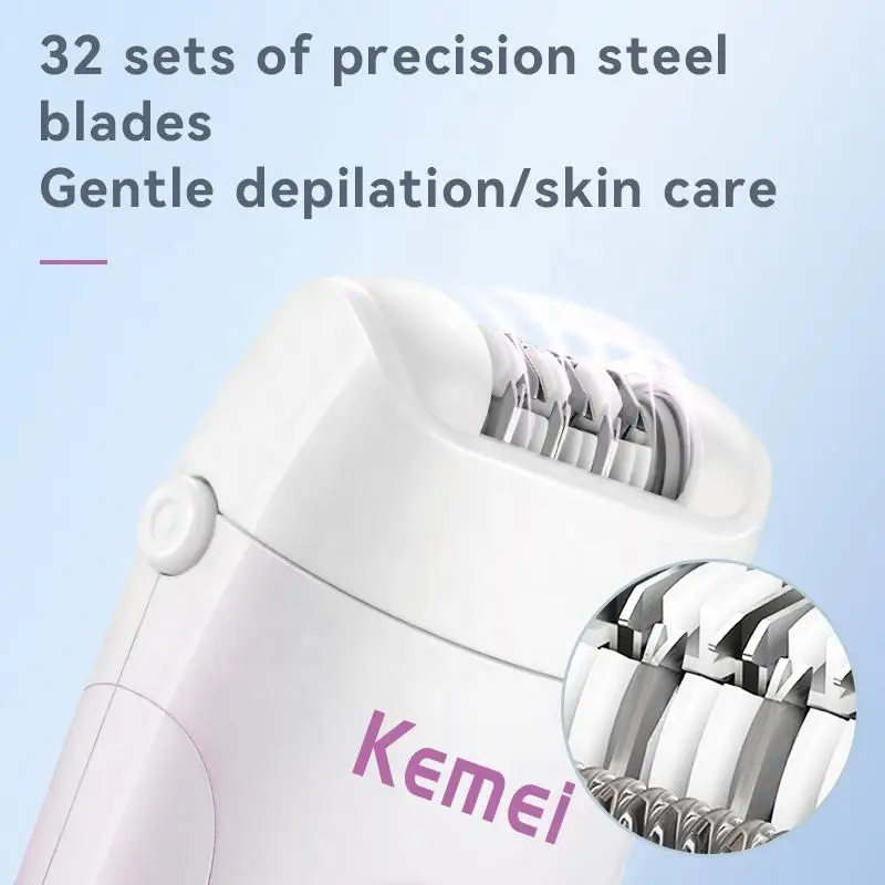Kemei Frauen Epilierer Elektrische Entfernung Gesichts Körper Dame Bein Bikini Beine Arme Achselhöhle Haarentferner Achseln Wiederaufladbare_voghion.com