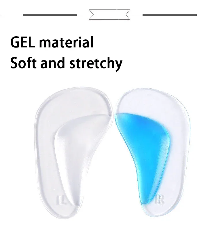 2 Stücke/4 Stücke Neue Flatfoot Orthesen Arch Support Einlegesohlen Silikon High Heels Flache Schuhe Einlegesohlen Unisex Anti Slip Einlegesohle für Schuhe – Detail 4