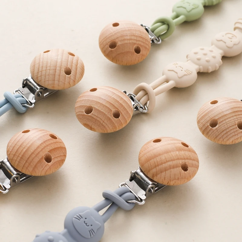  실리콘 젖꼭지 체인 클립, 휴대용 젖꼭지 거치대 클립, BPA 프리, 젖니 체인 장난감,  젖니 액세서리 선물