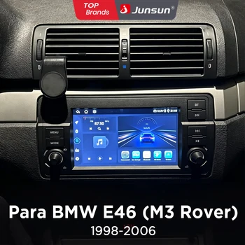 Radio de coche Junsun de 7 pulgadas con Android para BMW E46 M3 318 320 325 330 335, multimedia inalámbrico, CarPlay, Android Auto, estéreo, WiFi, GPS, Navi, SWC, 4G-LTE, Bluetooth, pantalla táctil multimedia, unidad principal. 1