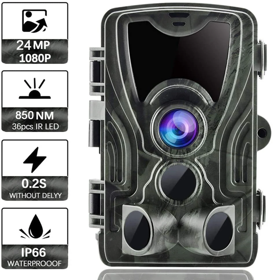 Wildlife Hunting Trail Camera 1080P 24MP Night Vision Infrared Wild Cameras HC801A Wireless Photo Traps Tracking Surveillance