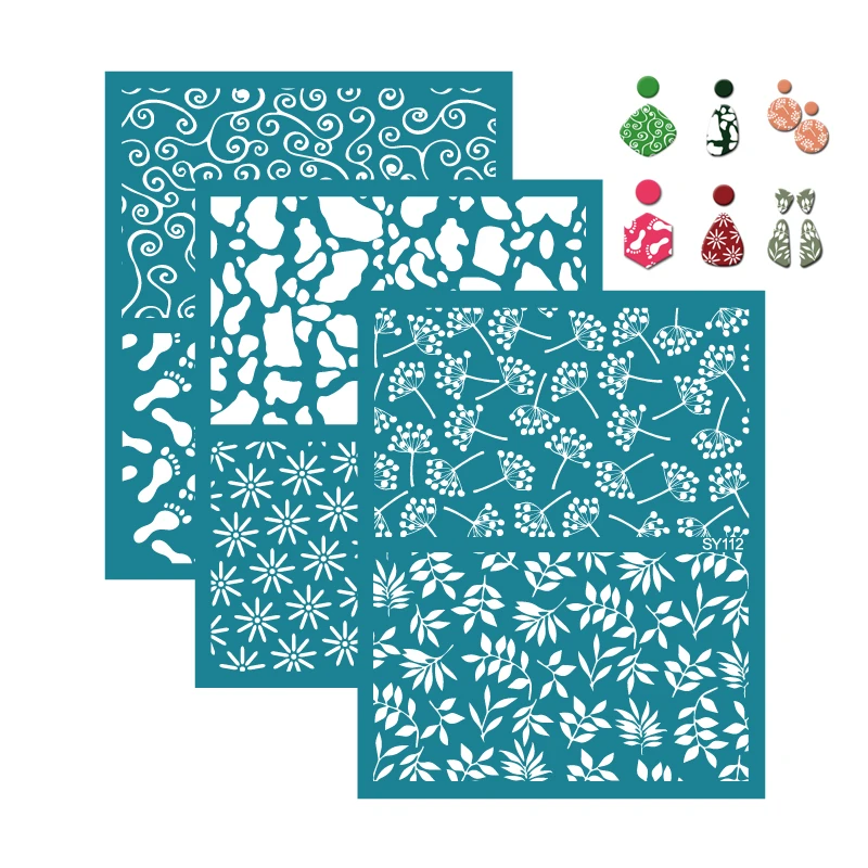 Pochoir Sérigraphie Noël Réutilisable 21,6x28 Cm - Autocollant Maille Pour Bois, Tissu, Verre - Motifs Festifs (bonhomme De Neige, Sapin, Etc.)