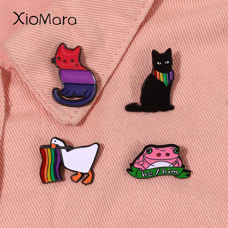 Broche De Solapa LGBTQ+ Con Corazón Arcoíris - Insignia De Orgullo Bisexual, Trans, No Binario, Lesbiana, Pansexual