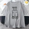 БЕСИТЕ CAT Funny Graphic T-shirt Russian Script Fashion Style Tee-shirt Short Sleeve Cotton Soft Tshirts Women Unisex Clothing 4