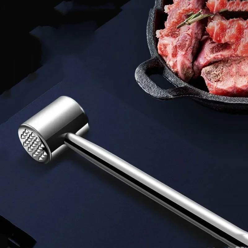 304 Stainless Steel Meat Hammer Loose Meat Tenderizer Double Sided Steak Hammer Beef Tenderizer Kitchen Tools