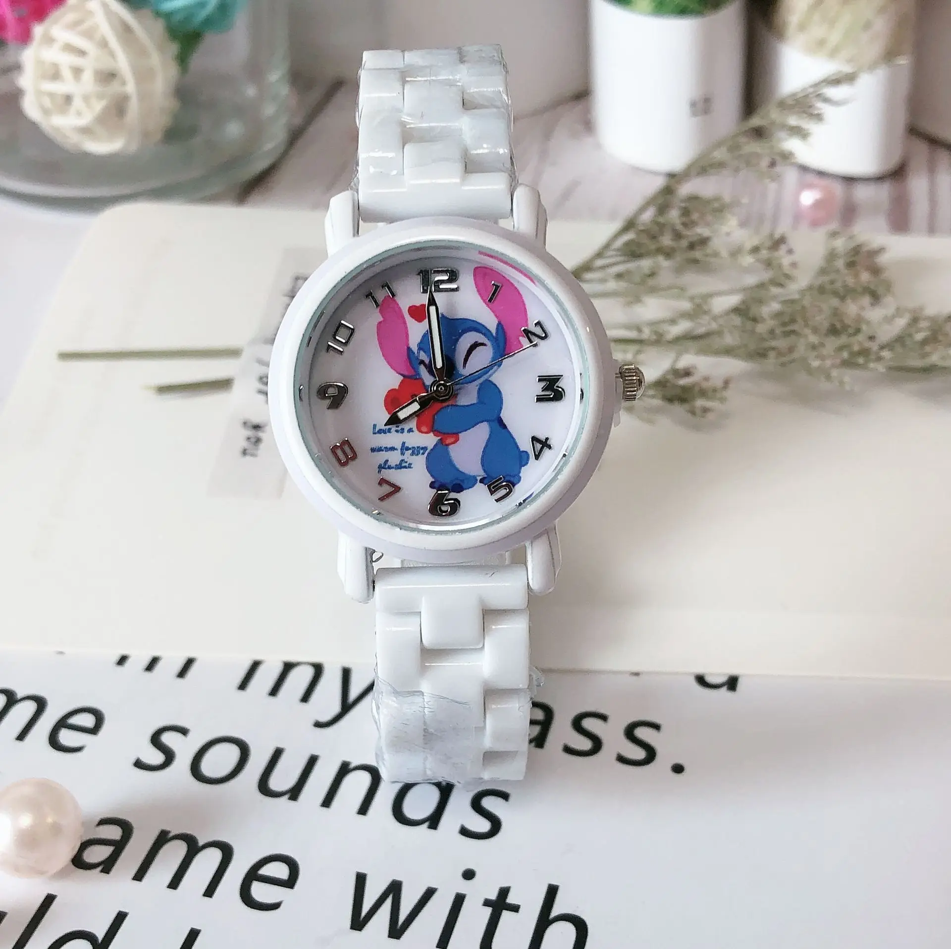 Fashion Disney Stitch Children Watches For Girls Women Cartoon animation Kids Quartz Clock Student Toys Gift reloj infantil 5