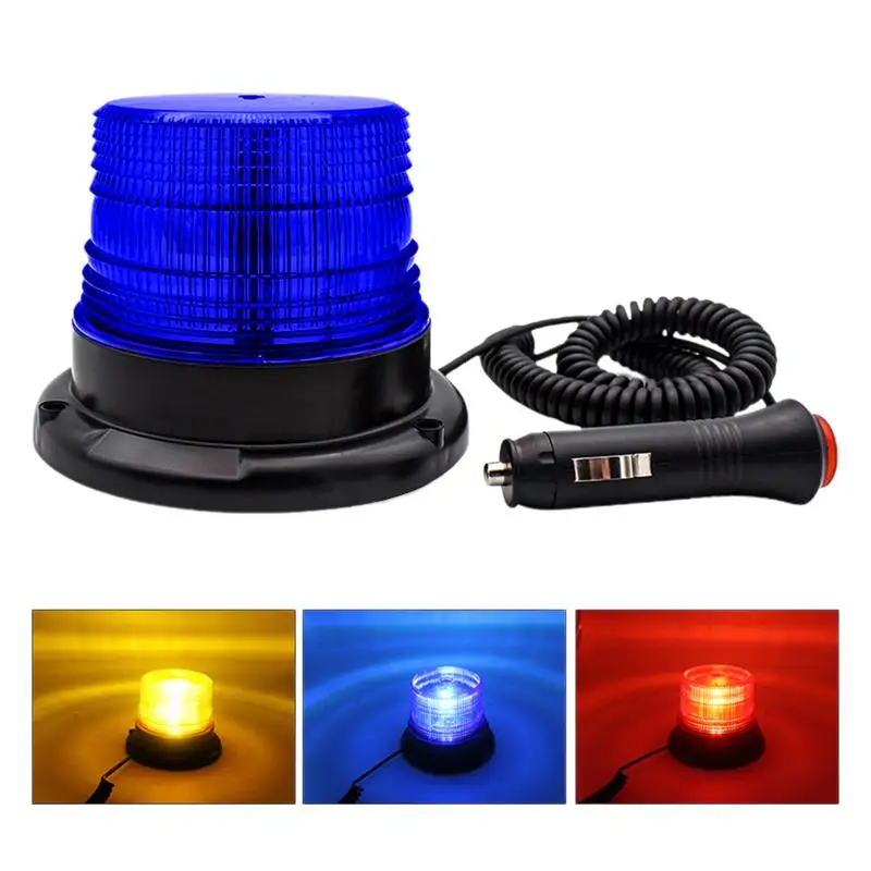 

LED Strobe Lights For Trucks LED Work Lights 12 LED Flashing Forklift Lights Car Security Lamp With Magnetic Base For Vehicles