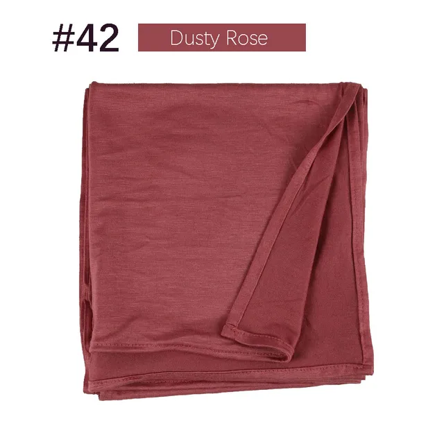 Muslim Women Premium Instant Cotton Jersey Hijab Scarf Jersey Hijabs Scarves With Hoop Pinless HeadScarves 53 colors 42