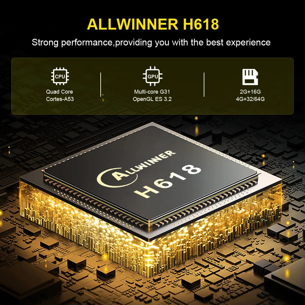 Transpeed 듀얼 와이파이 셋톱 박스, 안드로이드 12 TV 박스, 올위너 H618, 32 G64G 쿼드 코어, Cortex A53 지원, 8K 4K BT 음성 미디어 플레이어