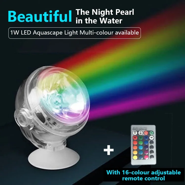Aquarium Lamp LED Aquarium Spotlight Saving Power High Brightness Seven Gradient Night Light Various Angles Exposure USB Waterproof Diving