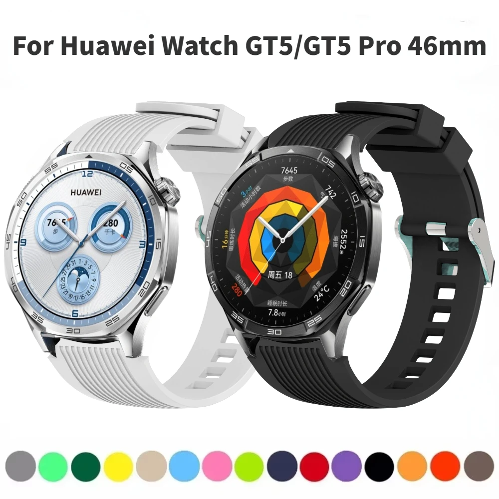 Premium 22mm Silicone Sports Watch Strap - Versatile Replacement Wristband Accessory