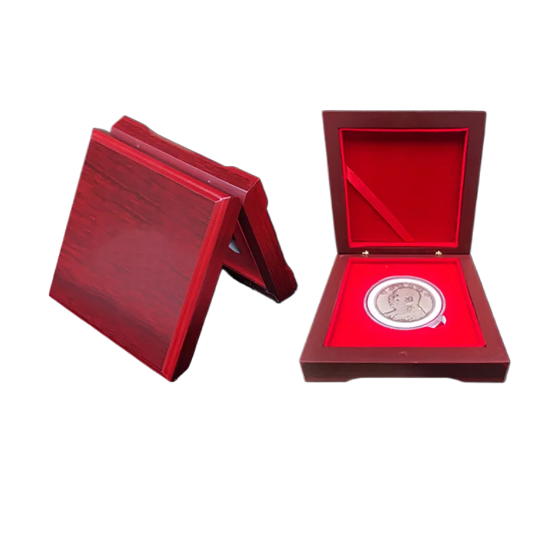 Classic Wood Style Original Coins Display Box Case for Slab Certified Coins Storage Boxes Jewelry Box Home Storage Organization 2