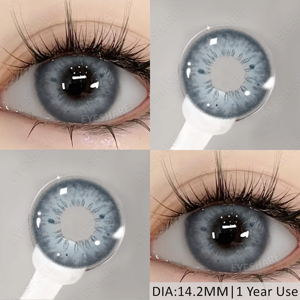Vibrant Blue Yearly Contact Lenses – Natural Look